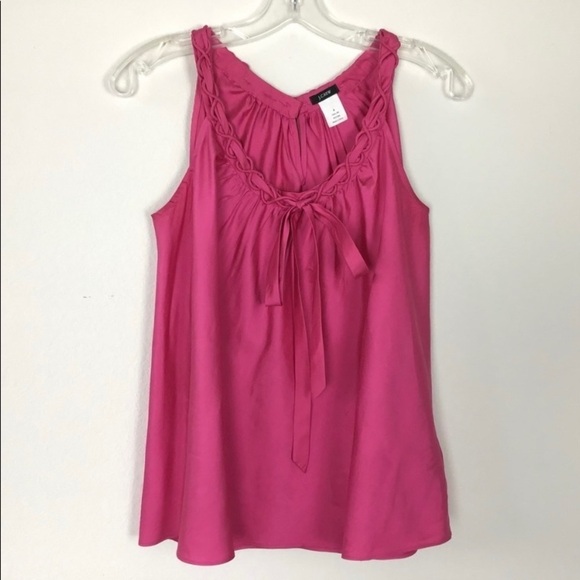 J Crew Breaded Top Vibrant Pink Size 8 - Picture 9 of 11